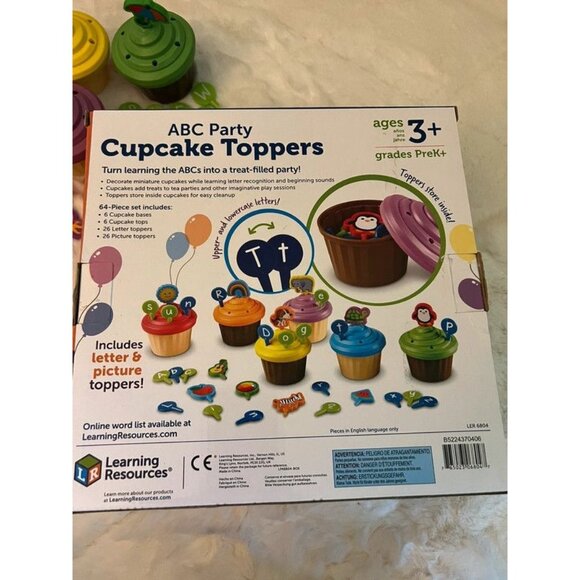 Children’s Learning Game “ ABC Party Cupcake Toppers” - Picture 5 of 5